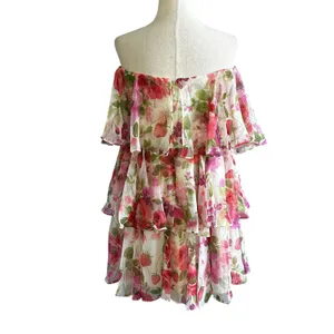 Abercrombie & Fitch Multicolor Tiered Strapless Dress Women's Size Large 61-1-3 thumbnail 2
