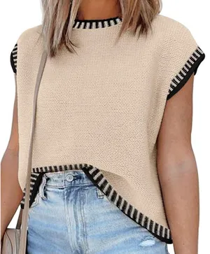Amazon Cap Sleeve Knit Sweater Top thumbnail 1