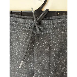 Club Monaco Pants Women‎ XL Black Space Dye Tie Waist Sweat Pants Athleisure thumbnail 6