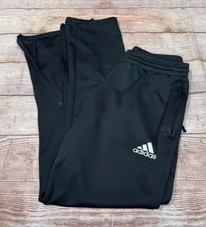 Adidas Black Track Pants with Zippered Pockets Size Medium thumbnail 1