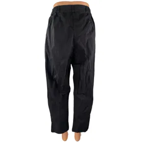 Wray Black High Waist Pleated Baggy Barrel Carrot Wide Leg Trousers Pants Size 6 thumbnail 2