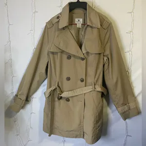 omen's Tan Trench Coat Size 2X thumbnail 3