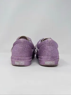 Vans Old Skool Lavender Purple Glitter Canvas Low Skate Sneakers Size 7 thumbnail 8