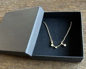 Farrah B. Aries Constellation Pendant crystal on goldtone chain necklace thumbnail 1