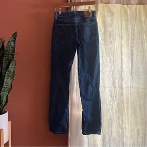Levi's Low Pro Straight Jeans Distressed Knee Holes‎ Ripped 100% Cotton Size 24 thumbnail 5