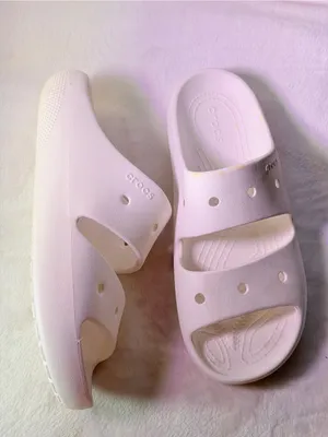 CROCS Classic Dual-Strap White Slide thumbnail 5