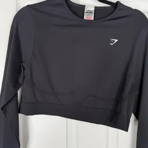 Sz XXL Gymshark Black Seamless Long Sleeve Cropped Top NWOT thumbnail 4