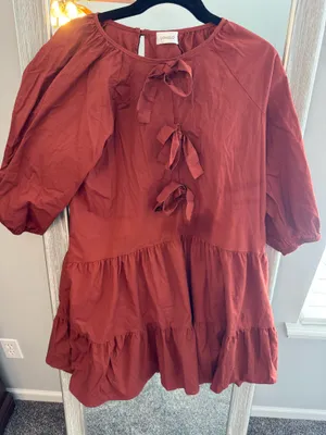 Fall dress Orange Size L thumbnail 2