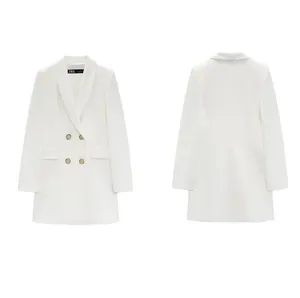 White Long Blazer  thumbnail 3