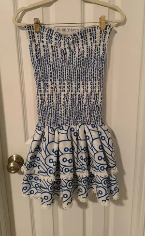 SheIn Blue and white mini dress thumbnail 1