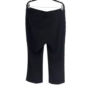 Amanda Uprichard‎ Trouser Dress Pants Cropped Capri Classic Black Size Large thumbnail 5