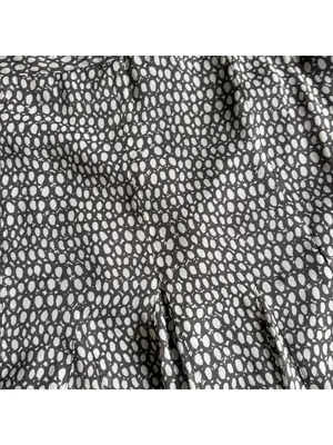 Charter Club Brown Cream Printed Pleated Midi 100% Silk Skirt Lined Flowy Sz 6 thumbnail 4