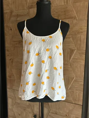 A New Day Women's Tank Top Size S White Summer Flowy thumbnail 2