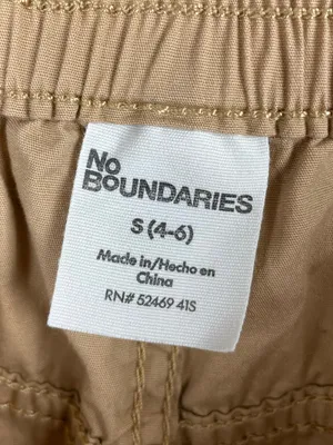 No Boundaries Cargo Parachute Pants Womens Size Small Khaki Tan Cotton Baggy Y2K thumbnail 5