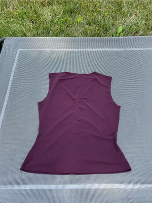 Vintage Baranda Y2K medium purple Rouched 90's Babydoll Baby Tee‎ Top summer thumbnail 6