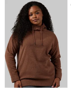 32 degrees Women's Brown Fleece Hooded Jacket thumbnail 3