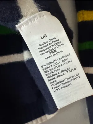 J. Crew Extra Soft Yarn Multicolor Striped Wool Blend Turtleneck Sweater Large thumbnail 5