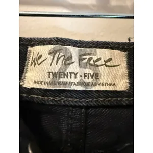 We The Free Free People Black High Rise Distressed Denim Cut Off Shorts 25 thumbnail 2