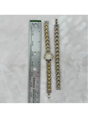 Vintage 2 Tone Watch & Bracelet Set Gold Silver Tone thumbnail 4
