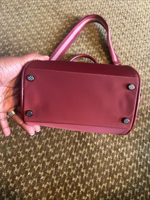 Lululemon Wine Burgundy Structured Bowler Crossbody Tote Bag thumbnail 2