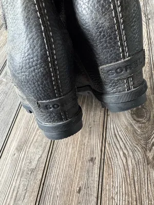 Sorel Gray boots Leather Lace Up wedge 8.5 thumbnail 3