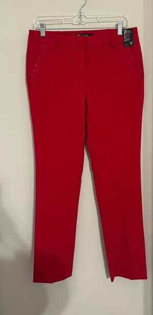 NWT New York & Co Red Trousers thumbnail 1