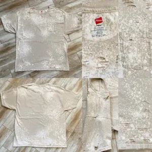 Light Khaki Destroyed Bleached Tee thumbnail 4