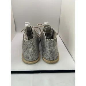 Roxy Woven Canvas Chukka Bootie Women 8 Gray Espadrille‎ Lace Up Mid Top Boho thumbnail 4