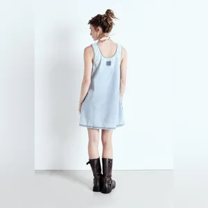 American Vintage NWT PAYBOU DRESS - BLUE SNOW S thumbnail 4