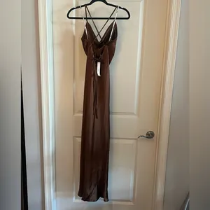 ASOS Brown One Shoulder Gown for Wedding Guest thumbnail 8