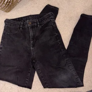 American Eagle Outfitters Black Skinny Jeans with Stretch thumbnail 1