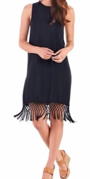 NWT Mud Pie Vivi Sleeveless Fringe Dress M thumbnail 1