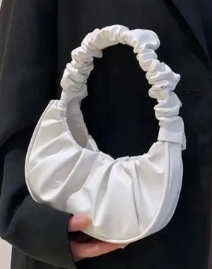 SheIn White Ruched Mini Purse thumbnail 1