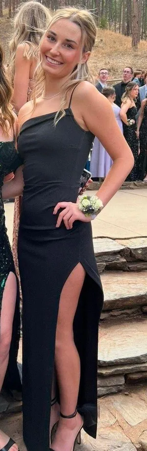 Black Sparkly Prom Dress Size 0 thumbnail 1