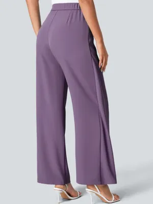 Halara Flex High Waisted Wide Leg Pants Small Sandalwood Violet Tie New thumbnail 3