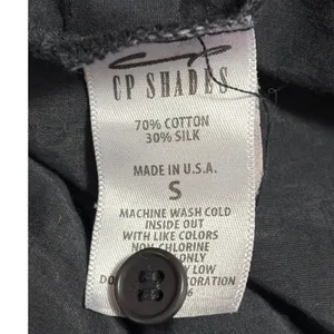 CP Shades Black Cotton Silk Pintuck Pleated Yoko Tunic‎ Dress Small EUC thumbnail 7
