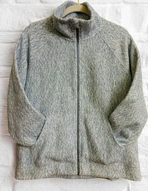 LL Bean Women’s Small Mottled Full Zip Fleece Cardigan Heathered Gorpcore Fitted thumbnail 1