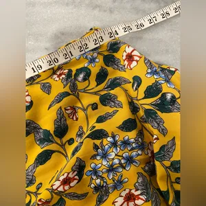 Buenos Ninos Tropical Floral Jumpsuit Red Cropped Wide Leg Spaghetti Strap thumbnail 4