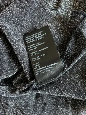 Metallic Black Short Sleeve Ruffle thumbnail 5