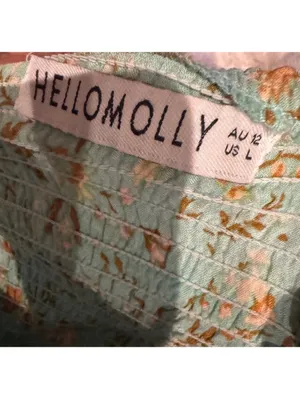 Hello Molly Floral Maxi Dress Cottagecore Puff Sleeve Rayon thumbnail 9