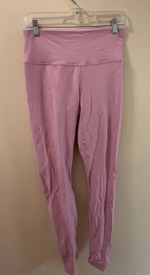 Pink size large alo leggings thumbnail 1
