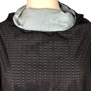 Fabletics‎ Womens Perforated Windbreaker Jacket Blue Hooded Medium athletic thumbnail 2