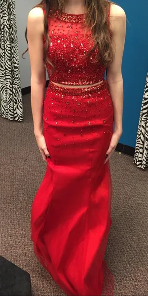 Milano Formals Red Prom Dress thumbnail 6