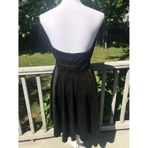 Free People Fit And Flare Strapless Metallic Dress Large thumbnail 4