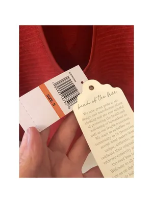 Band of the Free NWT Womens Alize Long Bell Sleeve Crop Top Orange Crop Top S thumbnail 7