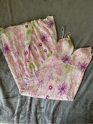 Jules And Cleo Floral Sequin Spaghetti Strap Sheath Maxi Dress thumbnail 2