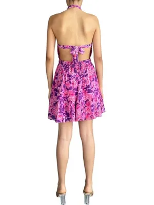 Rococo Sand Lei 1844 Short Dress Bubblegum Pink Purple Womens Size Small thumbnail 2