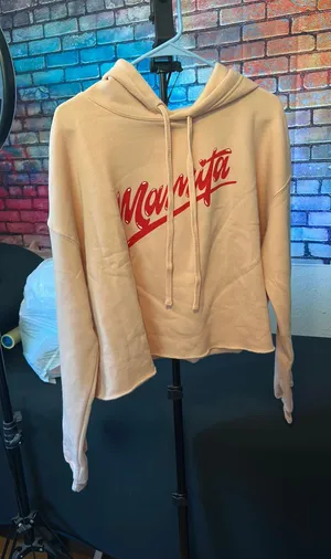 The thread shop crop hoodie Tan Size L thumbnail 1