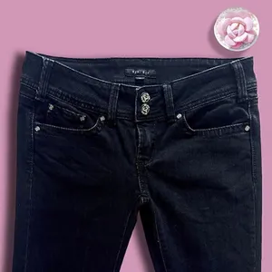 BIK BOK Black Bling cigarette Style Ankle Jeans Sues Boutique Sz M, 10 Long thumbnail 5