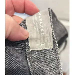 Everlane The 90s Cheeky Jean Organic Cotton Grey Washed‎ Crop Size 27 High Rise thumbnail 8
